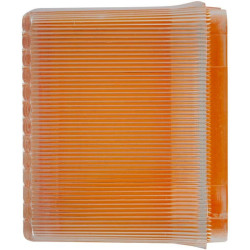 Šviesus lęšis, gintaro spalvos/skaidrus, stačiakampis dešinysis Hella 9EL118705001