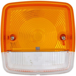 Šviesus lęšis, gintaro spalvos/skaidrus, kvadratinis LH/RH Hella 9EL115003055