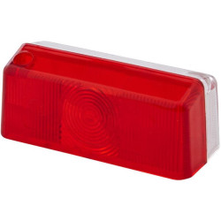 Šviesus objektyvas, skaidrus/raudonas, stačiakampis LH/RH Hella 9EL132215001