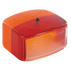 Šviesus objektyvas, raudonas/skaidrus/gintarinis, kvadratinis galinis/kairės Geka EK95