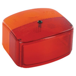 Šviesus objektyvas, raudonas/gintarinis, kvadratinis galinis/kairės Geka E95