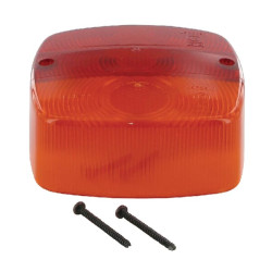 Šviesus objektyvas, raudonas/gintarinis, kvadratinis galinis/kairės Geka E123