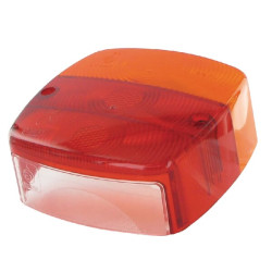 Šviesus objektyvas, raudonas/skaidrus/gintarinis galinis/kairės Geka EK123