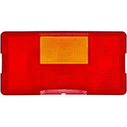 Šviesos objektyvas, raudonas/skaidrus/gintarinis galinis/kairės Hella 9EL136833001