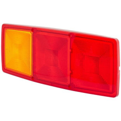 Šviesos lęšis, raudonas/skaidrus/gintarinis, stačiakampis LH/RH/galinis Hella 9EL147747001