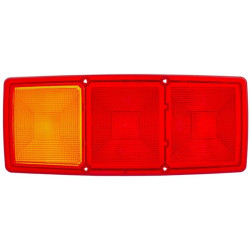 Šviesos lęšis, raudonas/skaidrus/gintarinis, stačiakampis LH/RH/galinis Hella 9EL147747001