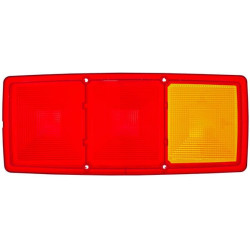 Šviesos lęšis, raudonas/skaidrus/gintarinis, stačiakampis LH/RH/galinis Hella 9EL147747001