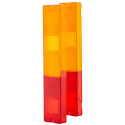 Šviesus objektyvas, gintaro/raudonas, stačiakampis 300x62x30mm LH/RH/galinis Hella 9EL997453001