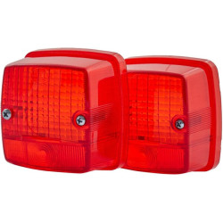 Šviesos objektyvas, raudonas, kvadratinis LH/RH/galinis Hella 9EL115003035