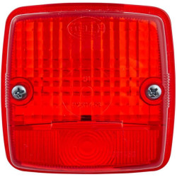 Šviesos objektyvas, raudonas, kvadratinis LH/RH/galinis Hella 9EL115003035