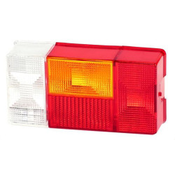 Šviesos lęšis, raudonas/skaidrus/gintarinis, stačiakampis dešinysis Hella 9EL136825011