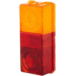 Šviesus objektyvas, gintarinis/raudonas, stačiakampis LH/RH/galinis Hella 9EL997310001