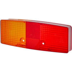 Šviesus lęšis, gintarinis/raudonas, stačiakampis galinis/kairysis Hella 9EL118700001