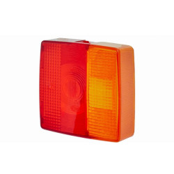 Šviesos objektyvas, raudonas/skaidrus/gintarinis, kvadratinis LH/RH/galinis Hella 9EL129519001