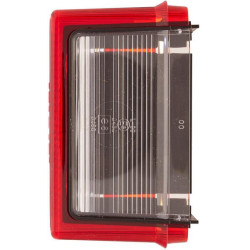 Šviesos objektyvas, raudonas/skaidrus/gintarinis LH/RH/galinis Hella 9EL147096001