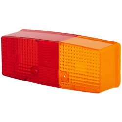 Šviesos lęšis, raudonas/skaidrus/gintarinis, stačiakampis galinis/dešinis Hella 9EL997452001