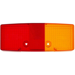 Šviesos lęšis, raudonas/skaidrus/gintarinis, stačiakampis galinis/dešinis Hella 9EL997452001