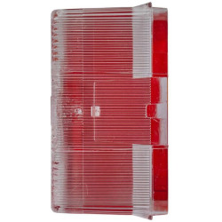 Šviesus lęšis, raudonas/skaidrus/gintarinis, stačiakampis kairysis Hella 9EL136825001