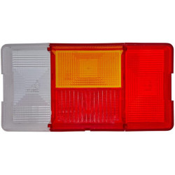 Šviesus lęšis, raudonas/skaidrus/gintarinis, stačiakampis kairysis Hella 9EL136825001