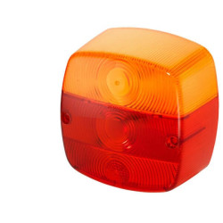 Šviesos objektyvas, raudonas/skaidrus/gintarinis, kvadratinis LH/RH/galinis Hella 9EL146491001