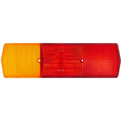 Šviesus objektyvas, gintarinis/raudonas, stačiakampis LH/RH/galinis Hella 9EL092435011