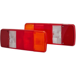 Šviesos lęšis, raudonas/skaidrus/gintarinis, stačiakampis LH/RH/galinis Hella 9EL122689021