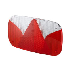 Šviesus objektyvas, gintarinis/raudonas, stačiakampis 244x138mm galinis/kairės Hella 9EL990632011