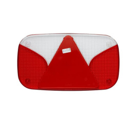 Šviesus objektyvas, gintarinis/raudonas, stačiakampis 244x138mm galinis/kairės Hella 9EL990632011