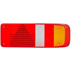 Šviesos lęšis, raudonas/skaidrus/gintarinis, stačiakampis galinis/dešinis Hella 9EL340829021