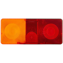 Šviesus lęšis, gintarinis/raudonas, stačiakampis galinis/kairysis Hella 9EL112743001