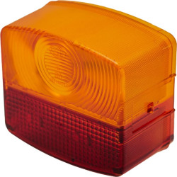 Šviesos objektyvas, raudonas/gintarinis, kvadratinis LH/RH/galinis Hella 9EL118614011