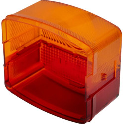 Šviesos objektyvas, raudonas/gintarinis, kvadratinis LH/RH/galinis Hella 9EL118614011