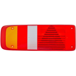 Šviesos lęšis, raudonas/skaidrus/gintarinis, stačiakampis galinis/kairysis Hella 9EL340829031