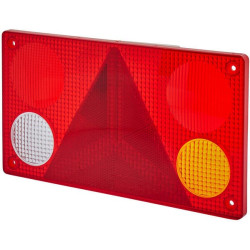 Šviesos lęšis, raudonas/skaidrus/gintarinis galinis/kairės Hella 9EL340203011