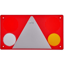 Šviesos lęšis, raudonas/skaidrus/gintarinis galinis/kairės Hella 9EL340203011