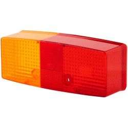 Šviesos lęšis, raudonas/skaidrus/gintarinis, stačiakampis galinis/kairysis Hella 9EL997451001