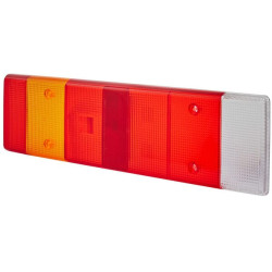 Šviesos objektyvas, raudonas/skaidrus/gintarinis, stačiakampis LH/RH/galinis Hella 9EL146887001