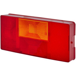 Šviesus objektyvas, gintarinis/raudonas, stačiakampis galinis/kairės Hella 9EL136819011