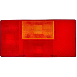 Šviesus objektyvas, gintarinis/raudonas, stačiakampis galinis/kairės Hella 9EL136819011