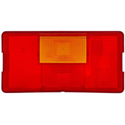 Šviesus objektyvas, gintarinis/raudonas, stačiakampis galinis/kairės Hella 9EL136819011