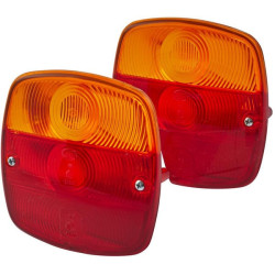 Šviesos objektyvas, raudonas/gintarinis 141x129x63mm LH/RH/galinis Hella 9EL119614031