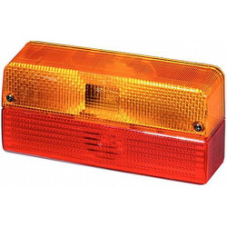 Šviesos lęšis, raudonas/gintarinis, stačiakampis LH/RH Hella 9EL147992001