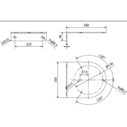 Švyturėlio laikiklis fiksuojamo tvirtinimo švyturiui 160mm BS2016KR