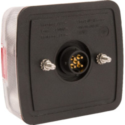 Galinis LED žibintas, 1W, kvadratinis, 12V, 106x100x98mm, 5 kontaktų, 18 šviesos diodų, gopart LA99200GP