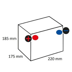 Akumuliatorius 12V 55Ah 420A Kramp 555026042KR