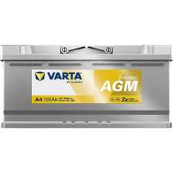 Baterija 12V 105Ah 950A A4 VARTA Dynamic AGM 605901095