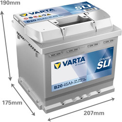 Baterija 12V 45Ah 400A B20 VARTA Dynamic SLI 545413040