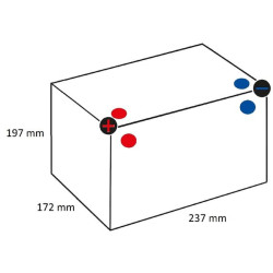 Akumuliatorius 12V 44Ah 730A AGM Red Top RTU 3.7 Optima 822255