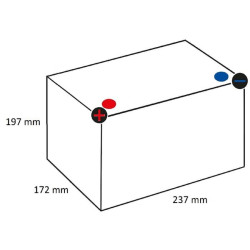Akumuliatorius 12V 44Ah 730A AGM Red Top RTS 3.7 Optima 820255