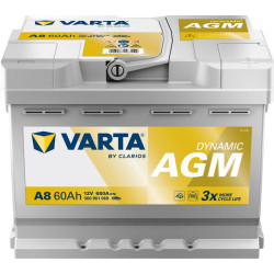 Akumuliatorius 12V 60Ah 680A A8 VARTA Dynamic AGM 560901068